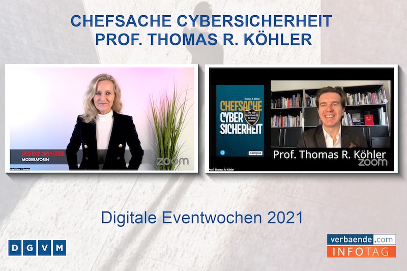 Digitale Eventwochen 2021 der DGVM - Moderation Ulrike WINzer - hier im Gespräch mit Prof. Thomas R. Köhler